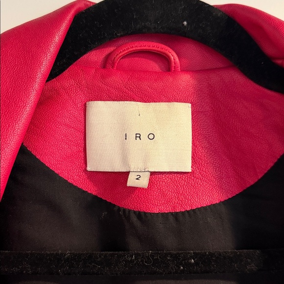 IRO Red Leather Jacket - Picture 3 of 5